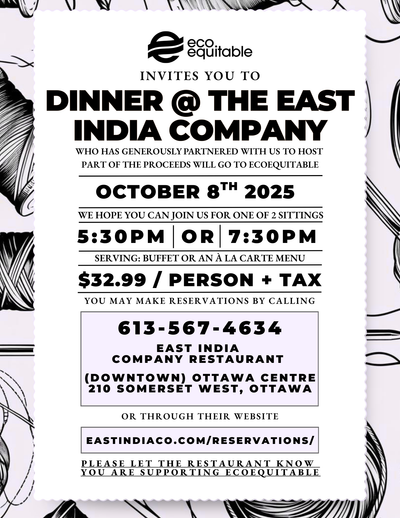 You're invited✨ Dine and delight with EcoEquitable at our fundraising dinner